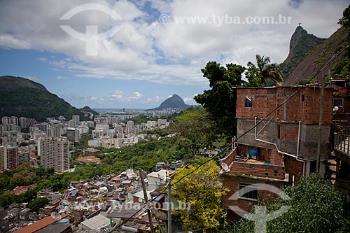  Subject: Humaita and Lagoa neighborhoods viewed from the Santa Marta favela  / Place:  Rio de Janeiro city - Brazil  / Date: 2011  