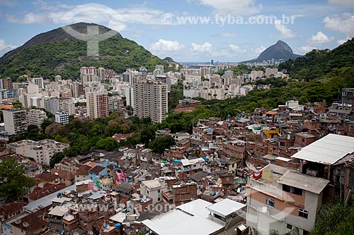  Subject: Humaita and Lagoa neighborhoods viewed from the Santa Marta favela  / Place:  Rio de Janeiro city - Brazil  / Date: 2011  