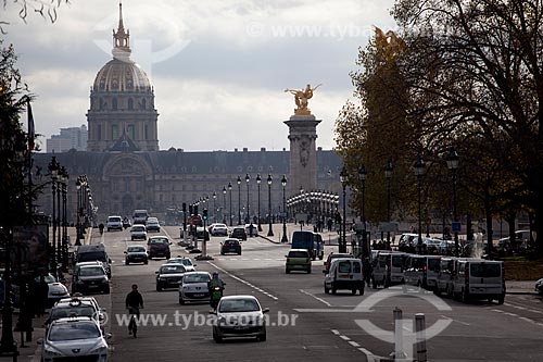  Subject: Les Invalides palace viewed from the Alexandre III bridge  / Place:  Paris - France  / Date: 11/2010 