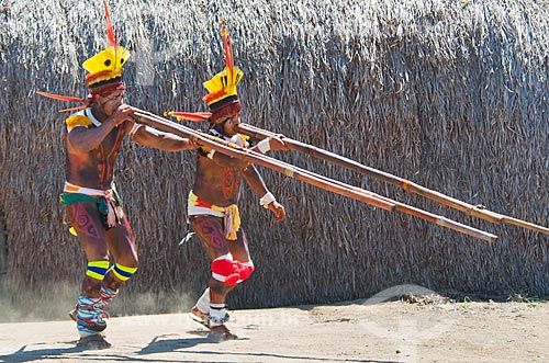  Subject: Kuarup ritual in the Kalapalo village  / Place:  Querencia - Mato Grosso state  / Date: 07/2009 