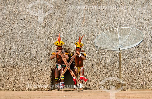  Subject: Kuarup ritual in the Kalapalo village  / Place:  Querencia - Mato Grosso state  / Date: 07/2009 