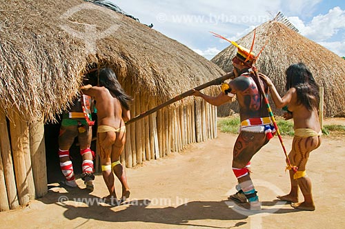  Subject: Kuarup ritual in the Kalapalo village  / Place:  Querencia - Mato Grosso state  / Date: 07/2009 