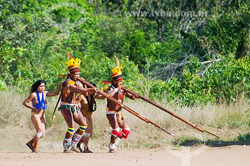  Subject: Kuarup ritual in the Kalapalo village  / Place:  Querencia - Mato Grosso state  / Date: 07/2009 