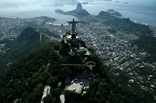  Subject: Aerial view of the Christ Redeemer  / Place:  Rio de Janeiro city - Brazil   / Date: 02/2011 