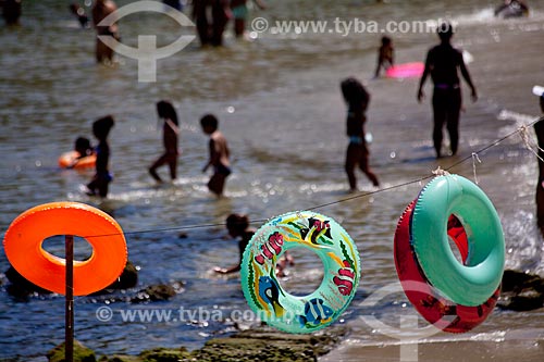  Inflatable floats in the Urca Beach  - Rio de Janeiro city - Brazil