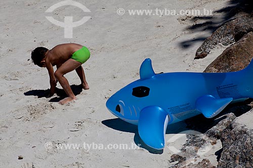  Inflatable floats in the Urca Beach  - Rio de Janeiro city - Brazil