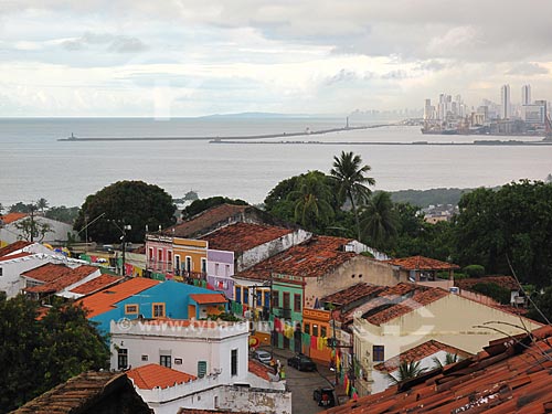  Subject: General view of the colonial houses of Olinda city with the city of Recife in the background  / Place: Olinda city - Pernambuco state - Brazil  / Date: 03/2011 