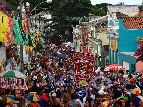  Subject: Maracatu Batuques de Pernambuco carnival bloco - historical center / Place: Olinda city - Pernambuco state - Brazil  / Date: 03/2011 