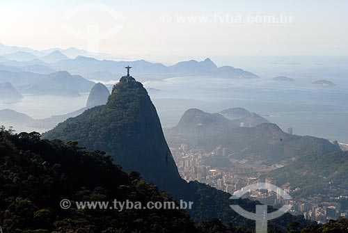  Subject: Aerial view of the Corcovado Mountain and Christ Redeemer / Place: Rio de Janeiro city - Rio de Janeiro state - Brazil  / Date: 07/2010 