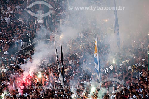  Subject: Botafogo fans at Maracana stadium in Guanabara Cup final / Place: Maracanã neighborhood - Rio de Janeiro city - Rio de Janeiro state (RJ) - Brazil / Date: 02/2010 