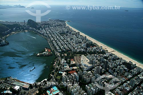  Subject: Aerial view of Rodrigo de Freitas Lagoon and the of Ipanema and Leblon beaches  / Place: Rio de Janeiro city - Rio de Janeiro state - Brazil / Date: 02/2011 