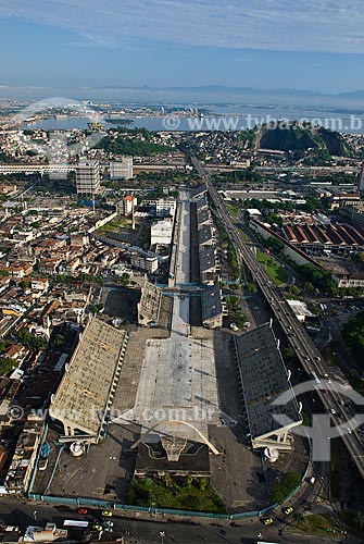  Subject: Aerial view of the Sambadrome and Guanabara Bay in the background / Place: City center - Rio de Janeiro city - Rio de Janeiro state (RJ) - Brazil / Date: 11/2009 