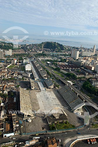  Subject: Aerial view of the Sambadrome and Guanabara Bay in the background / Place: City center - Rio de Janeiro city - Rio de Janeiro state (RJ) - Brazil / Date: 11/2009 