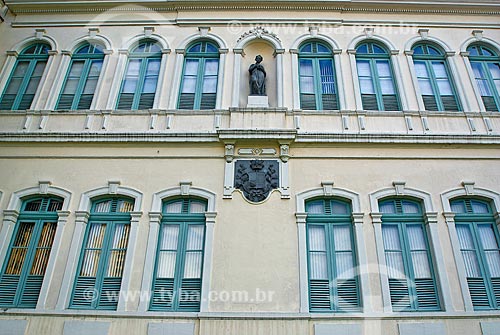  Subject: Detail of the facade of the Rivadavia Correa School / Place: City center - Rio de Janeiro city - Rio de Janeiro state (RJ) - Brazil / Date: 11/2009 