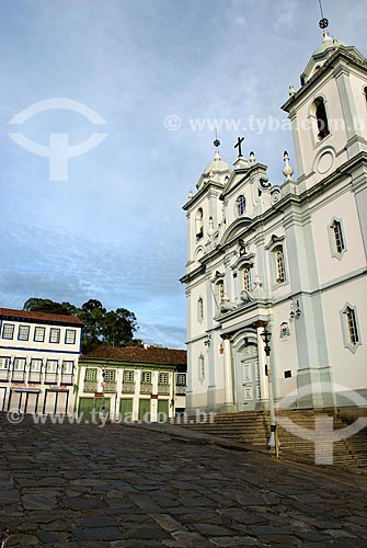  Subject: View of the facade of the Santo Antonio Metropolitan Cathedra / Place: Diamantina city - Minas Gerais state (MG) - Brazil / Date: 02/2008 