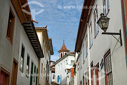  Subject: View of the facade of colonial mansions / Place: Diamantina city - Minas Gerais state (MG) - Brazil / Date: 02/2008 