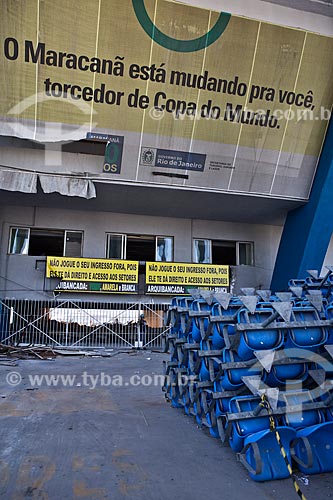  Subject: View of Journalist Mário Filho Stadium  (Maracana ) - in preparatory works for the World Cup 2014 / Place: Rio de Janeiro city -  Rio de Janeiro state (RJ) -  Brazil  / Date: 02/2011 