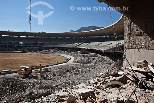 Subject: View of Journalist Mário Filho Stadium (Maracana) - in preparatory works for the World Cup 2014 / Place: Rio de Janeiro city -  Rio de Janeiro state  (RJ) - Brazil / Date: 02/2011 