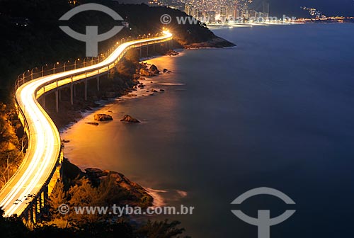  Subject: Night view of the Joa viaduct (Lagoa-Barra Highway) / Place: Sao Conrado neighborhood - Rio de Janeiro city - Rio de Janeiro state - Brazil / Date: 05/2009 