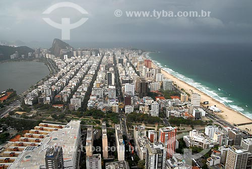  Subject: Aerial view of Rodrigo de Freitas Lagoon and the of Ipanema and Leblon beaches  / Place: Rio de Janeiro city - Rio de Janeiro state (RJ) -  Brazil / Date: 07/2007 