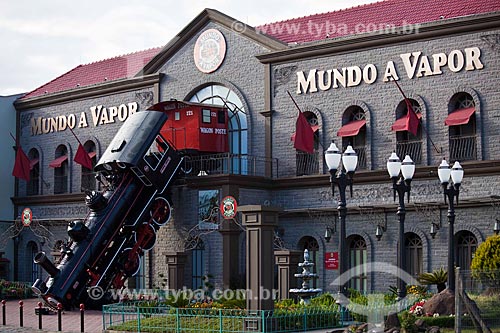  Subject: Facade of Park Mundo a Vapor - The facade reconstruct the famous train crash happened in Paris in 1895 at Montparnasse station / Place: Canela city - Rio Grande do Sul state (RS) - Brazil / Date: 03/2011 