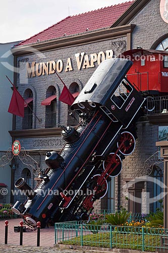  Subject: Facade of Park Mundo a Vapor - The facade reconstruct the famous train crash happened in Paris in 1895 at Montparnasse station / Place: Canela city - Rio Grande do Sul state (RS) - Brazil / Date: 03/2011 