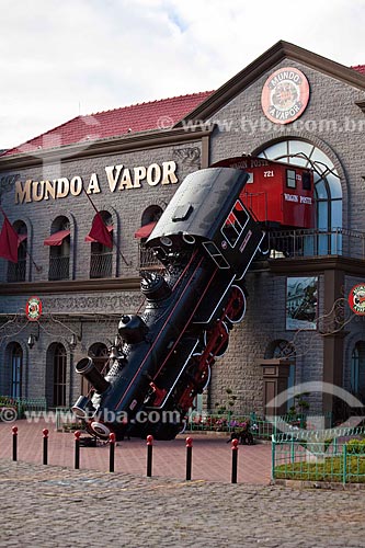  Subject: Facade of Park Mundo a Vapor - The facade reconstruct the famous train crash happened in Paris in 1895 at Montparnasse station / Place: Canela city - Rio Grande do Sul state (RS) - Brazil / Date: 03/2011 