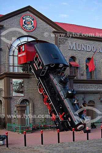  Subject: Facade of Park Mundo a Vapor - The facade reconstruct the famous train crash happened in Paris in 1895 at Montparnasse station / Place: Canela city - Rio Grande do Sul state (RS) - Brazil / Date: 03/2011 