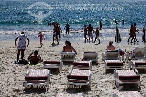  Subject: Deckchairs on Copacabana Beach / Place: Copacabana Neighborhood - Rio de Janeiro city - Rio de Janeiro state (RJ) - Brazil / Date: 02/2011 