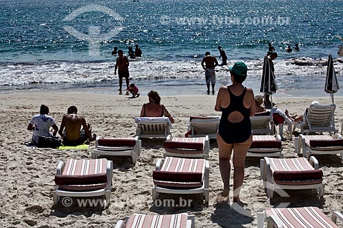  Subject: Deckchairs on Copacabana Beach / Place: Copacabana Neighborhood - Rio de Janeiro city - Rio de Janeiro state (RJ) - Brazil / Date: 02/2011 