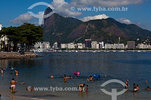  Subject: Urca Beach and Botafogo Cove with Christ the Redeemer in the background / Place: Urca neighborhood - Rio de Janeiro city - Rio de Janeiro state (RJ) - Brazil / Date: 02/2011 