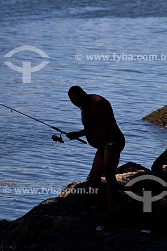  Subject: Fisherman on Urca neighborhood / Place: Urca neighborhood - Rio de Janeiro city - Rio de Janeiro state (RJ) - Brazil / Date: 02/2011 
