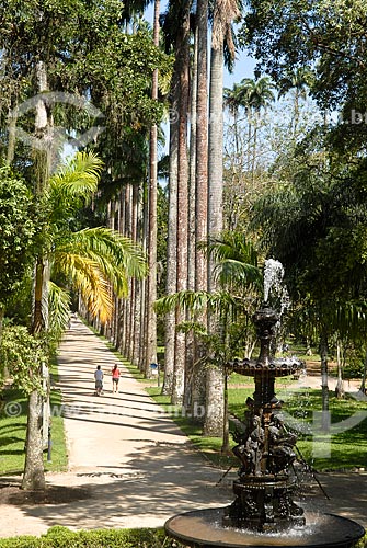  Subject: Fountain of the Muses and Royal palms  in the background in the Botanical Garden / Place: Botanical Garden - Rio de Janeiro city - Rio de Janeiro state (RJ) - Brazil / Date: 11/2010 