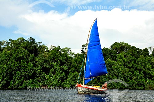  Subject: View of boat in Preguiças River  / Place: Barreirinhas city - Maranhao state (MA) - Brazil / Date: 07/2011 
