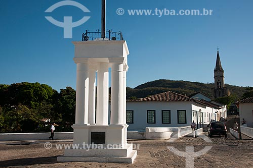  Subject: Museum and home of poet Cora Coralina and Rosario Church in the background / Place: Goias city - Goias state (GO) - Brazil / Date: 07/2011 