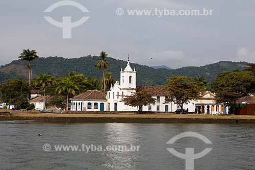  Subject: Nossa Senhora das Dores Church with Pereque-Açu River in the foreground / Place: Paraty city - Rio de Janeiro state (RJ) - Brazil / Date: 07/2011 