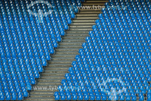  Subject: Blue chairs at the Journalist Mario Filho Stadium  / Place: Rio de Janeiro city - Rio de Janeiro state (RJ) - Brazil / Date: 06/2010 