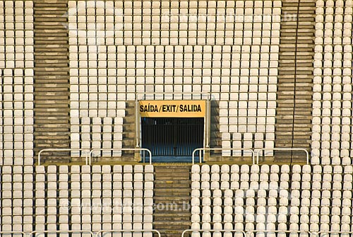  Subject: White chairs at the Journalist Mario Filho Stadium  / Place: Rio de Janeiro city - Rio de Janeiro state (RJ) - Brazil / Date: 06/2010 
