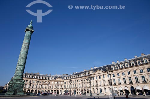  Subject: Column of Place Vendome  / Place: Paris city - France - Europe / Date: 08/2011 