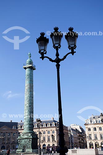  Subject: Column of Place Vendome  / Place: Paris city - France - Europe / Date: 08/2011 
