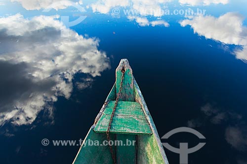  Subject: View of boat in the flooded Marimbu - Known as the Chapada Diamantina pantanal / Place: Bahia state (BA) - Brazil / Date: 07/2011 