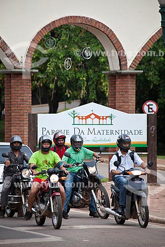  Subject: Motorcycles in front of Parque da Maternidade / Place: Rio Branco city - Acre state (AC) - Brazil / Date: 11/2011 