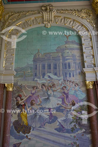 Subject: Panel inside the Municipal Theater of Rio de Janeiro / Place: Rio de Janeiro city - Rio de Janeiro state (RJ) - Brazil / Date: 02/2011 