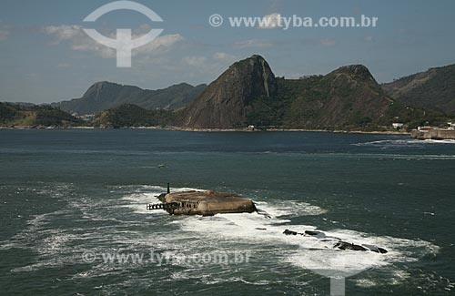  Subject: Aerial view of the Tamandare da Laje Fortress, at the Laje Island, in the Guanabara Bays mouth / Place: Rio de Janeiro city - Rio de Janeiro state (RJ) - Brazil / Date: 09/2011 