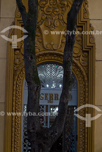  Subject: Tree in front of the gate of the Serrano building in Andradas street  / Place: Porto Alegre city - Rio Grande do Sul state (RS) - Brazil / Date: 12/2011 