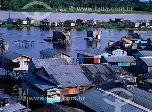  Subject: Aerial view of stilts / Place: Cruzeiro do Sul city - Acre state (AC) - Brazil  / Date: 2004 