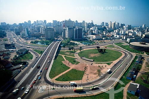  Subject: Aerial view of Acorianos Viaduct / Place: Porto Alegre city - Rio Grande do Sul state (RS) - Brazil / Date: 05/1998 