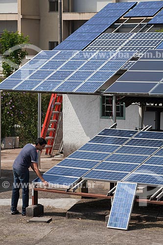  Photovoltaic panels for solar energy catchment in the Eletrotechnical and Energy Institute of Sao Paulo University (IEE - USP) - Program for development of applications of photovoltaic solar energy  - Sao Paulo city - Sao Paulo state (SP) - Brazil