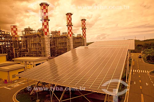  Subject: Photovoltaic panels in the UTE Norte Fluminense / Place: Macae city - Rio de Janeiro state (RJ) - Brazil / Date: 10/2011 