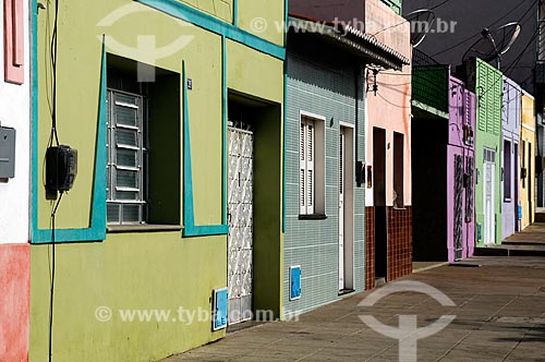  Subject: Facade of houses - Inhamuns Region in  Ceara backwoods / Place: Taua city - Ceara state (CE) - Brazil / Date: 04/2011  